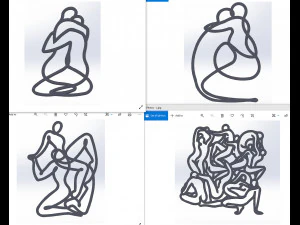 Kama Sutra 10 DXF File sexual positions CNC Industrial Laser Cut Plasma Nr2302 3D Model
