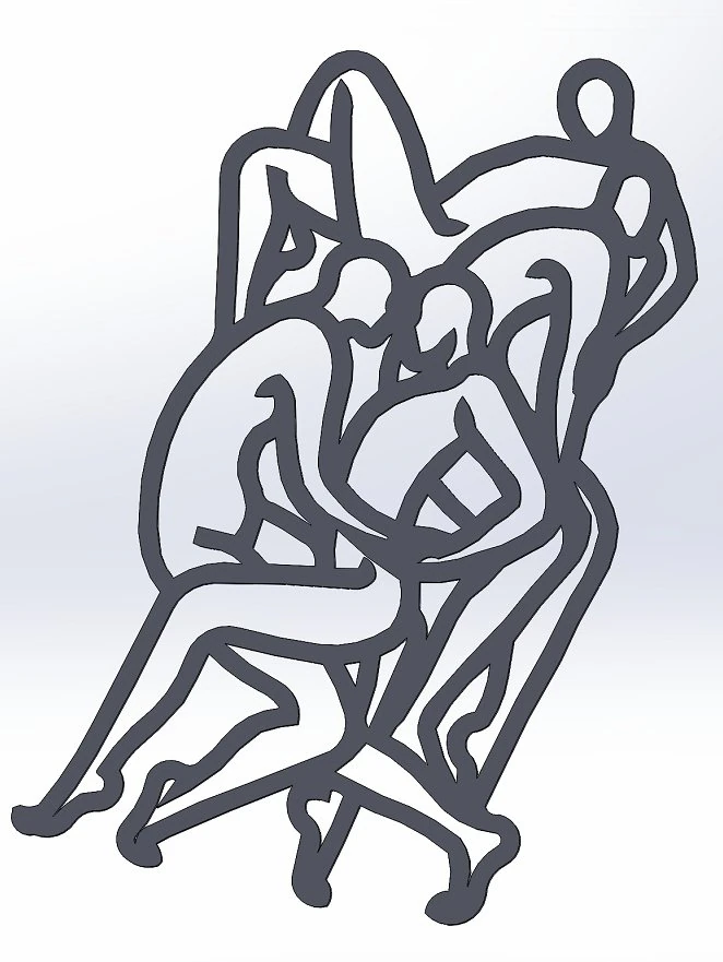 Kama Sutra 10 DXF Fichier positions sexuelles CNC Industriel Laser Cut Plasma Nr2303 Modèle 3D .c4d .max .obj .3ds .fbx .stl .blend 