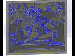 2 dxf dosyası cnc Pin Up El Kroki routerVinil plazma Mutlu Yıllar Nr3853 3D Model