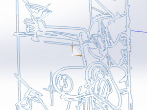 2 dxf file cnc Pin Up Hand Sketch routerVinil plasma Happy New Year Nr3853 Modello 3D