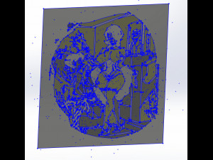 2 dxf file cnc Pin Up Hand Sketch routerVinil plasma Happy New Year Nr3854 3D 模型