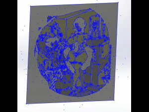 2 dxf file cnc Pin Up Hand Sketch routerVinil plasma Happy New Year Nr3854 3D Model