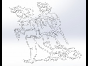4 dxf file cnc Sketch routerVinil plasma Breastfeeding Infant Nr3855 3D Model