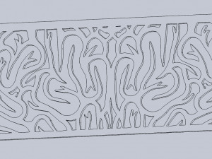 DXF FILE Fine art CNC g code No Polyline Pattern Art Panel Laser Cut Plasma Router Model 3D