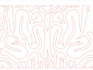 DXF 파일 미술 CNC g 코드 폴리라인 패턴 없음 아트 패널 레이저 컷 플라즈마 라우터 3D 모델