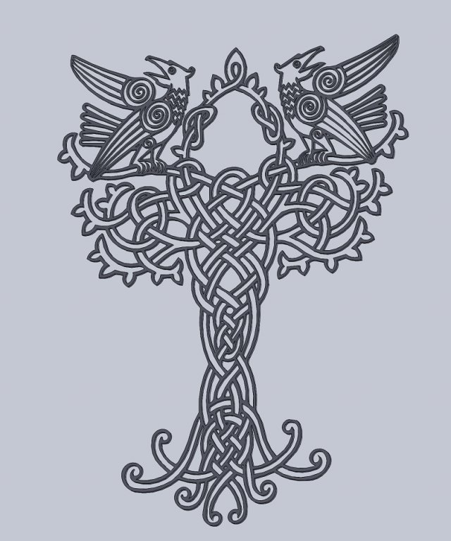 DXF FILE Fine art CNC g code No Polyline Pattern Art Panel Laser Cut Plasma Router celtic Model 3D .c4d .max .obj .3ds .fbx .stl .blend 