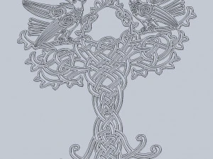 DXF FILE Fine art CNC g code No Polyline Pattern Art Panel Laser Cut Plasma Router celtic 3D Model