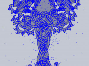 DXF FILE Fine art CNC g code No Polyline Pattern Art Panel Laser Cut Plasma Router celtic Model 3D