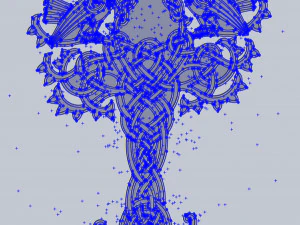 DXF FILE Fine art CNC g code No Polyline Pattern Art Panel Laser Cut Plasma Router celtic 3D Model