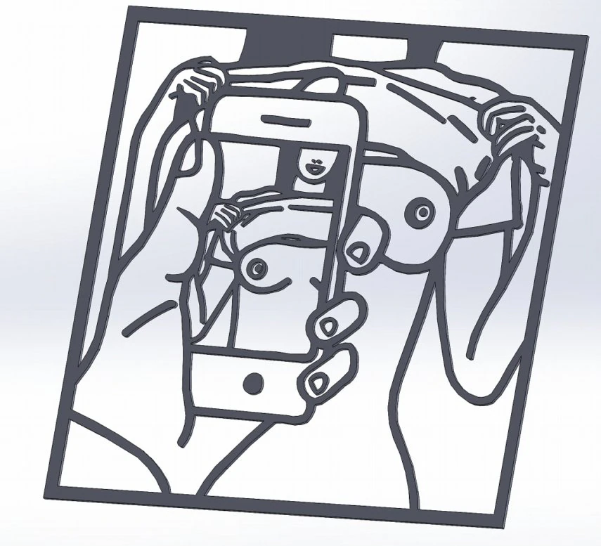 10 DXF File CNC g-code Industrial Laser Abstract POP Art Nr6 Router Nr2206 3D Model .c4d .max .obj .3ds .fbx .stl .blend 