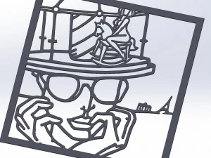 10 DXF File CNC g-code Industrial Laser Abstract POP Art Nr6 Router Nr2206 3D Model