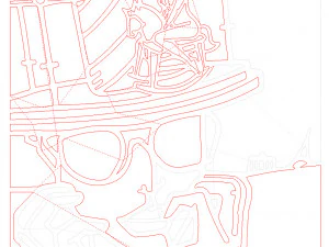 10 DXF File CNC g-code Industrial Laser Abstract POP Art Nr6 Router Nr2206 3D Model