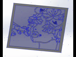 10 DXF File CNC g-code Industrial Laser Abstract POP Art Nr6 Router Nr2206 3D Model