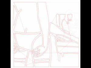 10 DXF File CNC g-code Industrial Laser Abstract POP Art Nr6 Router Nr2206 3D Model