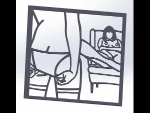 10 DXF File CNC g-code Industrial Laser Abstract POP Art Nr6 Router Nr2206 3D Model