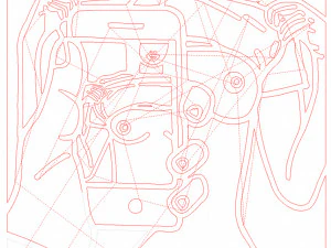 10 DXF File CNC g-code Industrial Laser Abstract POP Art Nr6 Router Nr2206 3D Model