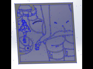 10 DXF File CNC g-code Industrial Laser Abstract POP Art Nr6 Router Nr2206 3D Model