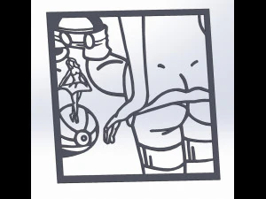 10 DXF File CNC g-code Industrial Laser Abstract POP Art Nr6 Router Nr2206 3D Model