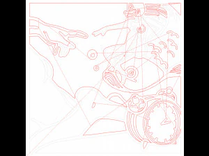 10 DXF File CNC g-code Industrial Laser Abstract POP Art Nr6 Router Nr2206 3D Model