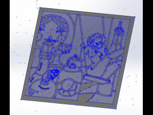 10 File DXF CNC g-code Industrial Laser Abstract POP Art Nr6 Router Nr2207 Modello 3D