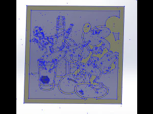 10 File DXF CNC g-code Industrial Laser Abstract POP Art Nr6 Router Nr2207 Modello 3D
