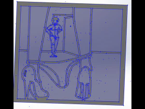 10 File DXF CNC g-code Industrial Laser Abstract POP Art Nr6 Router Nr2207 Modello 3D
