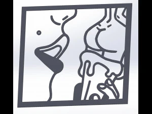 10 File DXF CNC g-code Industrial Laser Abstract POP Art Nr6 Router Nr2207 Modello 3D