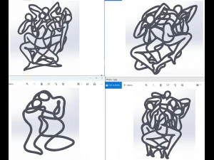 Kama Sutra 10 DXF File sexual positions CNC Industrial Laser Cut Plasma Nr2301 3D Model