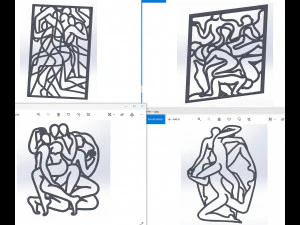 Kama Sutra 10 DXF File sexual positions CNC Industrial Laser Cut Plasma Nr2301 3D Model
