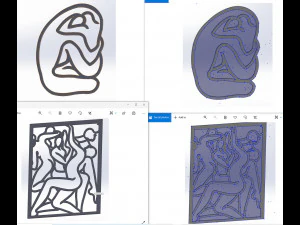 Kama Sutra 10 DXF File sexual positions CNC Industrial Laser Cut Plasma Nr2301 3D Model