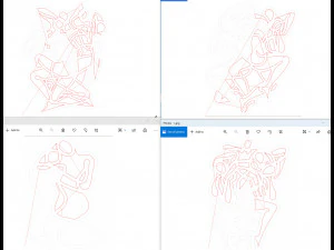 Kama Sutra 10 DXF File sexual positions CNC Industrial Laser Cut Plasma Nr2301 3D Model