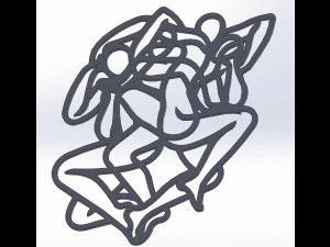 Kama Sutra 10 DXF File sexual positions CNC Industrial Laser Cut Plasma Nr2301 3D Model