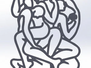 Kama Sutra 10 DXF File sexual positions CNC Industrial Laser Cut Plasma Nr2301 3D Model