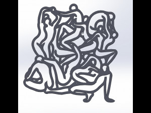 Kama Sutra 10 DXF File sexual positions CNC Industrial Laser Cut Plasma Nr2302 3D Model