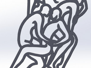 Kama Sutra 10 DXF File sexual positions CNC Industrial Laser Cut Plasma Nr2303 3Dモデル