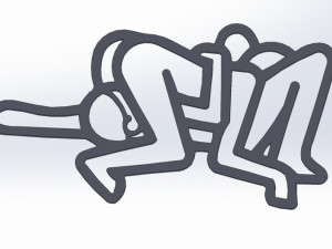 Kama Sutra 10 DXF File sexual positions CNC Industrial Laser Cut Plasma Nr2303 Modèle 3D