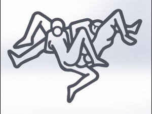 Kama Sutra 10 DXF File sexual positions CNC Industrial Laser Cut Plasma Nr2303 Modèle 3D