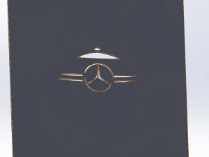 12 DXF File CNC g-code Industrial Laser Cut MERCEDES Vinil PANEL Nr2100 3D 모델