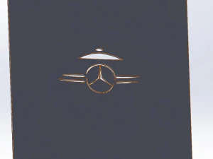 12 DXF File CNC g-code Industrial Laser Cut MERCEDES Vinil PANEL Nr2100 3D Model