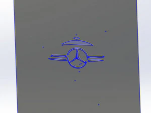 12 DXF File CNC g-code Industrial Laser Cut MERCEDES Vinil PANEL Nr2100 3D Model