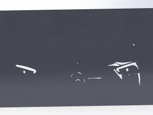 12 DXF File CNC g-code Industrial Laser Cut MERCEDES Vinil PANEL Nr2100 3D 모델