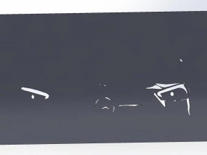 12 DXF File CNC g-code Industrial Laser Cut MERCEDES Vinil PANEL Nr2100 3D Model