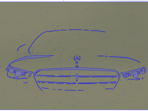 12 DXF File CNC g-code Industrial Laser Cut MERCEDES Vinil PANEL Nr2100 3D 모델