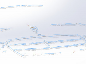 12 DXF File CNC g-code Industrial Laser Cut MERCEDES Vinil PANEL Nr2100 3D 모델