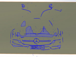 12 DXF File CNC g-code Industrial Laser Cut MERCEDES Vinil PANEL Nr2100 3D 모델
