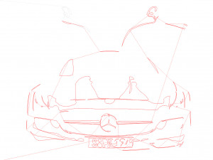 12 DXF File CNC g-code Industrial Laser Cut MERCEDES Vinil PANEL Nr2100 3D 모델