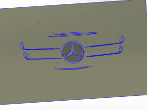 12 DXF File CNC g-code Industrial Laser Cut MERCEDES Vinil PANEL Nr2100 3D 모델