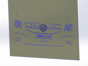 12 DXF File CNC g-code Industrial Laser Cut MERCEDES Vinil PANEL Nr2100 3D 모델
