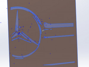 12 DXF File CNC g-code Industrial Laser Cut MERCEDES Vinil PANEL Nr2100 3D 모델