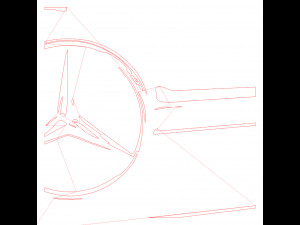 12 DXF File CNC g-code Industrial Laser Cut MERCEDES Vinil PANEL Nr2100 3D 모델